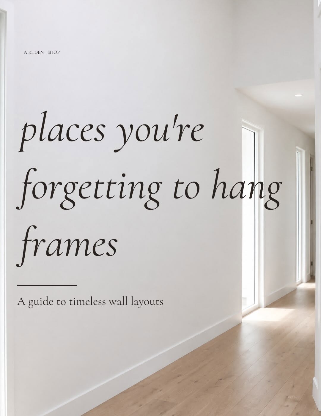 A spot on a wall dressed with framed art
